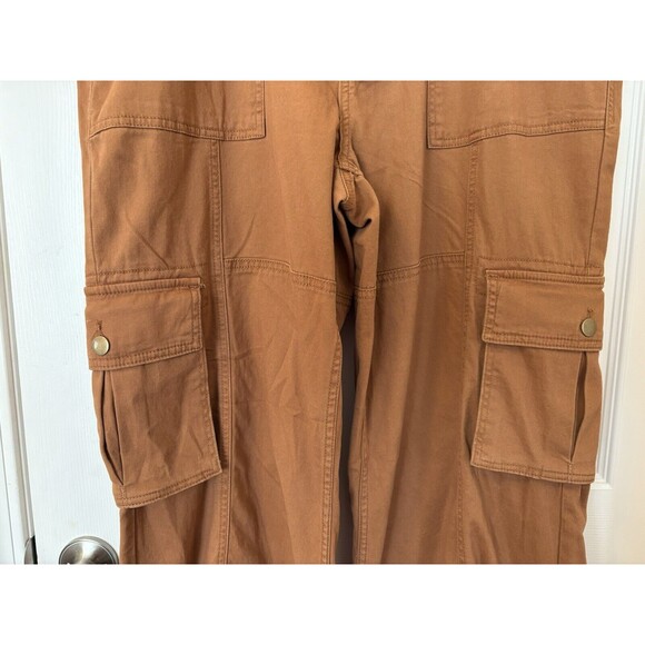 Arizona Jeans Co Women’s Juniors Cargo Pants Brown Argan Oil Sz 11 Drawstrings - Picture 7 of 16